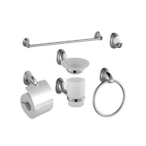 accessoires de douche inox chromé