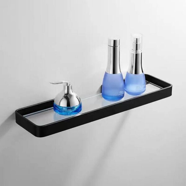 Tablette en verre contour noir